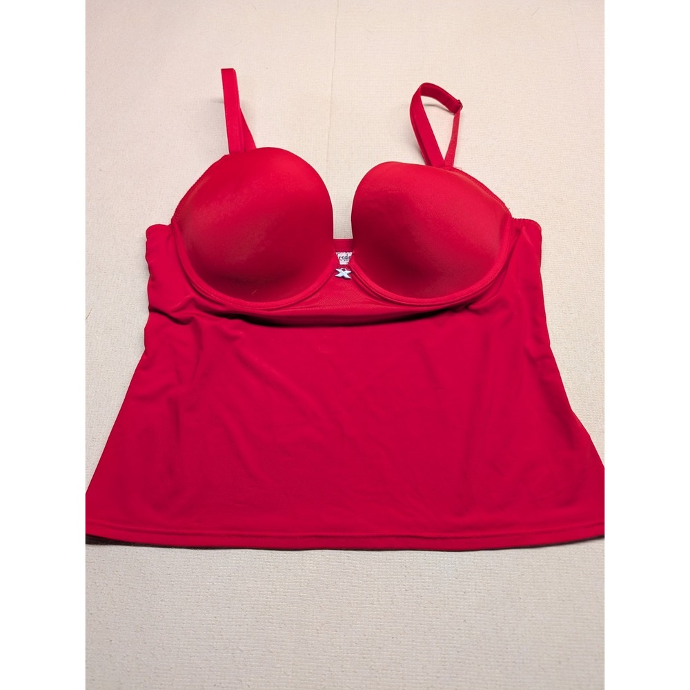 Federick's Of Hollywood Women's Bustier Vintage Red Size 36C Adjustable Straps